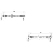 2x BOSCH Bremsschlauch hinten für Smart Cabrio 450 0.7 0.6 Fortwo 0.8 CDI 452