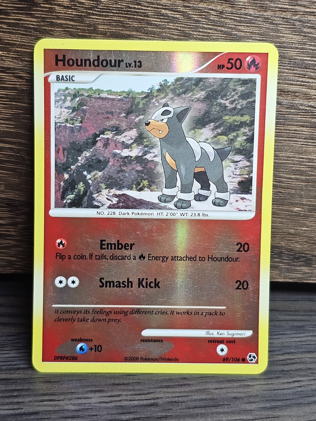 Pokémon Tcg Houndour 69/106 Reverse Holo Great Encounters LP