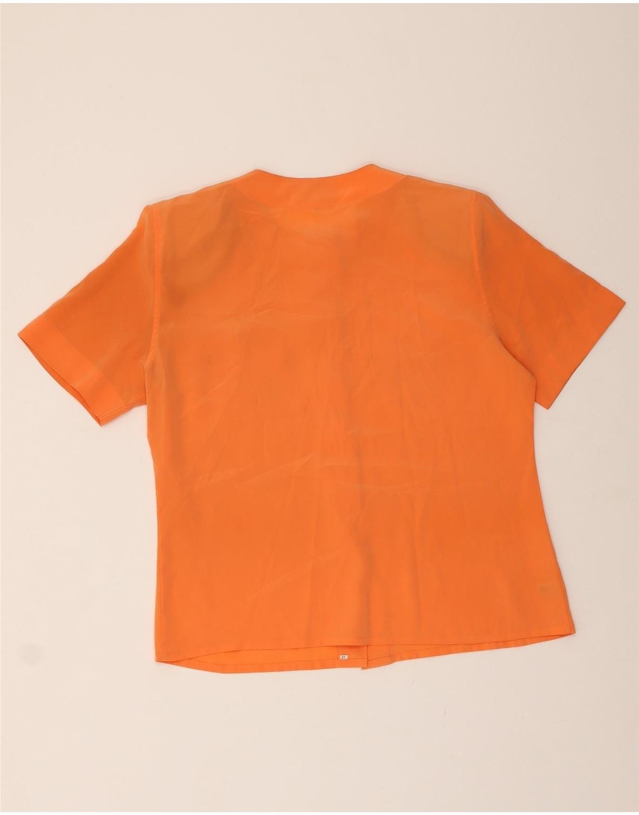 ICAM Womens Short Sleeve Shirt Blouse IT 44 Medium Orange BF08 image 2