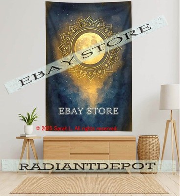 Night Sky tapestry photography background celestial moon art 59X82 in
