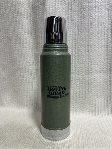 Termo vintage verde Aladdin Stanley No. A-944DH un cuarto Manhattan Eds mudanza - Imagen 2 de 10