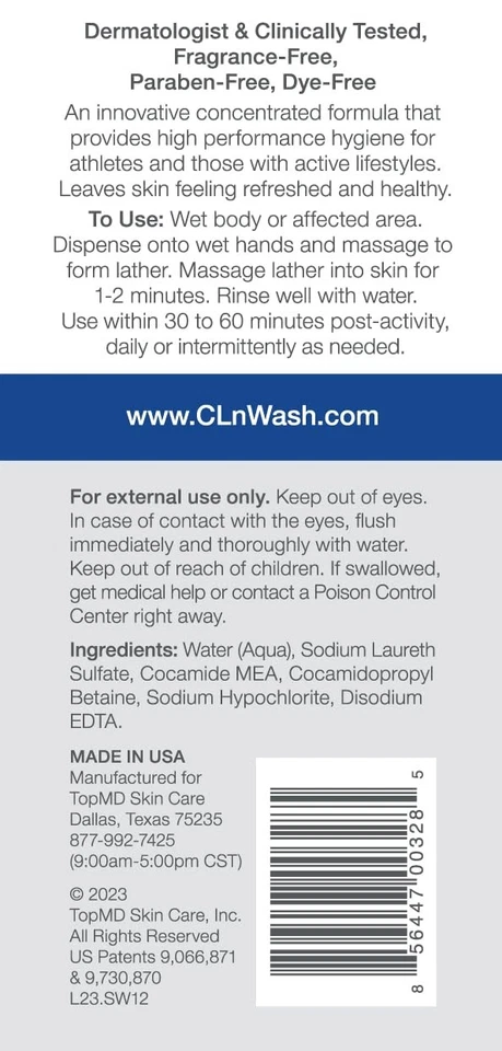 ® SportWash - Jabón corporal deportivo de alto rendimiento, para hombres y mujeres propensos al cuerpo... Foto 2 de 4