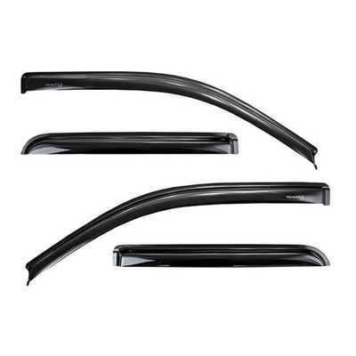 4pc Outside Channel Side Window Deflector for 99-16 Ford Super Duty Extended Cab