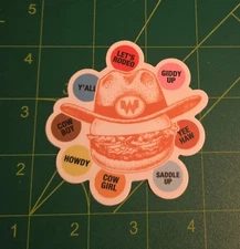 Whataburger Day Dot Condiments Decal Sticker #2 Texas Cowboy Burger
