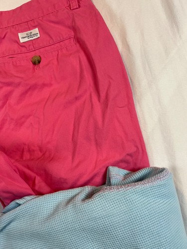 Vineyard VInes Hot Pink Club Shorts Mens 36 Chino Cotton Preppy Casual 8.5" Shep - Picture 14 of 24