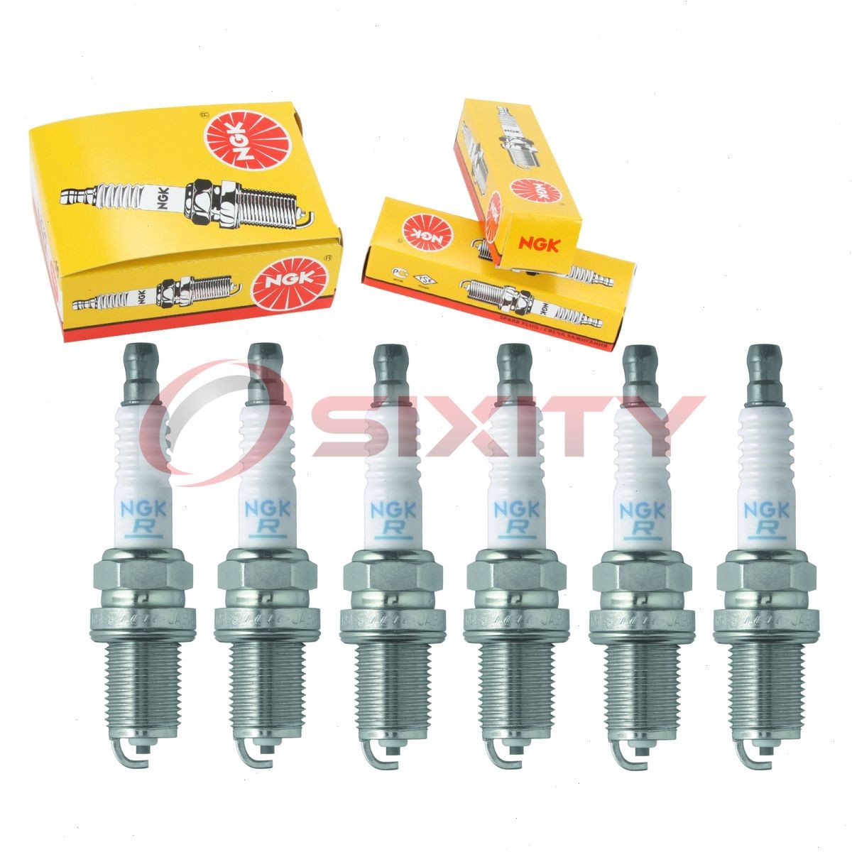 6 pcs NGK Standard Spark Plugs for 1995-1996 Mitsubishi Montero 3.0L V6 - zl