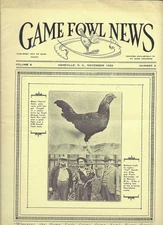 2 VINTAGE COLLECTIBLE Gamefowl News Magazines Devoted to Game Fowl NOVEMBER 1932