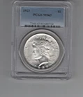 1923 PEACE DOLLAR PCGS MS 63 GREAT LUSTER LOOKS EVEN BETTER JUST GRADED