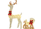 170-LED Reindeer and Sleigh Christmas Decoration – Festive Holiday Light Display
