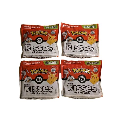 (LOT 4x) Pokemon Hershey's Kisses Share Size Limited Special Edition Collectable