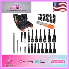 Durable Cr-V Steel Magnetic Nut Driver Set - 47pcs with Quick Change Hex Shank