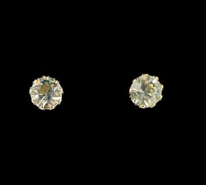Authentic Vintage Studex USA Gold Plated Surgical Solitaire Piercing Stud Earrings