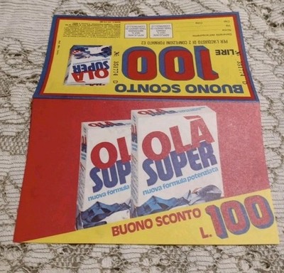 Gutschein 100 Lire Ola Super Waschmittel 1980 Top Zustand
