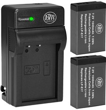 BM 2X LP-E17 Batteries Charger for Canon Rebel T6i, T6s, T7i, EOS M3, EOS 750D