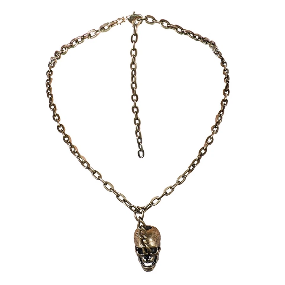 Collar Gótico Retro Calavera Horror Colgante Cadena Joyería Mujeres Acero Inoxidable Foto 2 de 4
