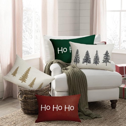 Kissenbezug Weihnachten 30x50, Weihnachtliche Kissenbezüge, Leinen - Bild 4 von 8