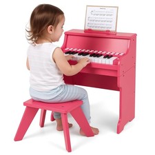25 Keys Digital Piano w/Music Stand Stool Lighted Keys Teaching Mode for 3 Kids