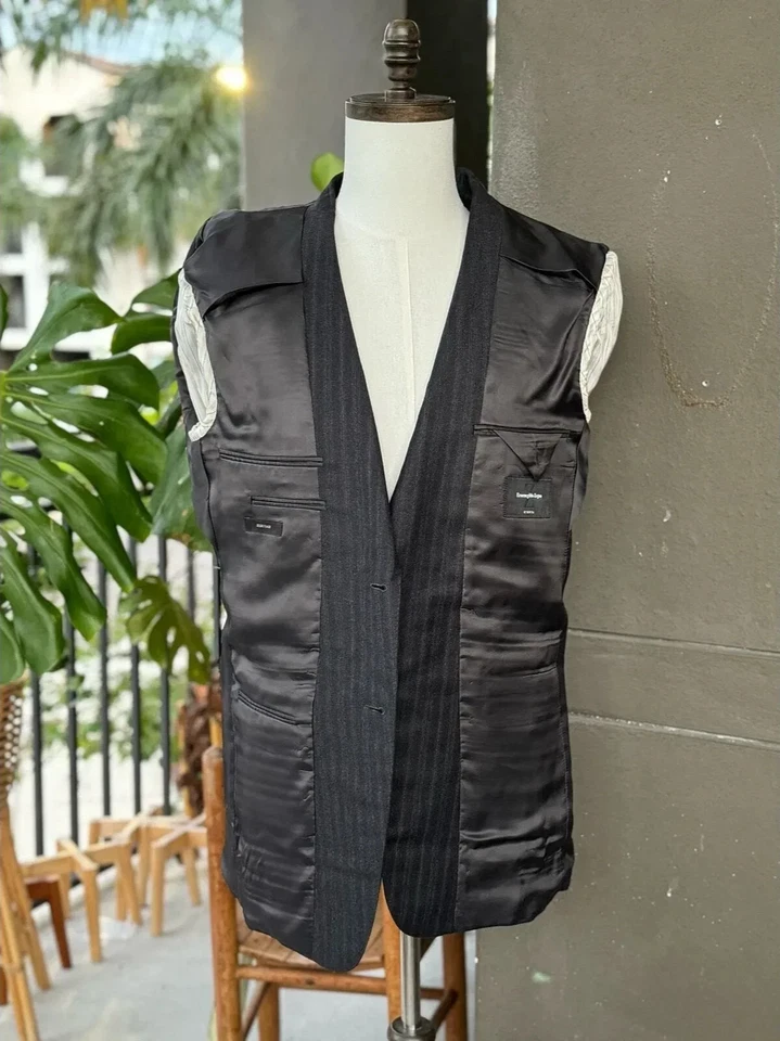 Ermenegildo Zegna Su Misura Heritage Wool Gray Stripe Blazer Sportcoat Men’s 40R - Image 4 of 4