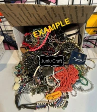 Junk craft Jewelry lot 10-15 pounds lbs Med Flat Rate Box Contemporary vintage