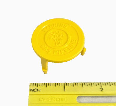 YELLOW Underground Gas Pipeline Pavement Surface Marker for NEW Construction