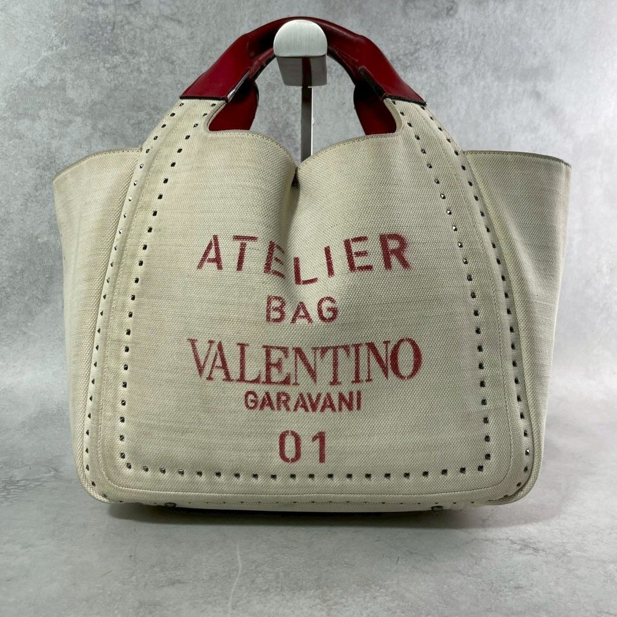 バッグ VALENTINO GARAVANI ATELIER BAG 01 Valentino Garavani Atelier Bag 01 Bow Canvas Leather 2way