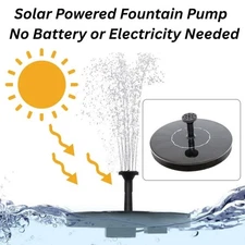 Solar Fountain Pump Outdoor Garden Decor Round Solar Water Pump No Battery