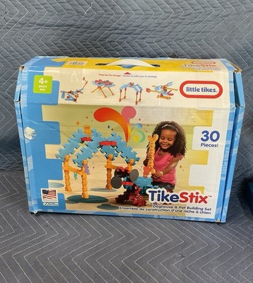LITTLE TIKES Tike Stix 30 Pieces Doghouse & Pet Building Set EUC