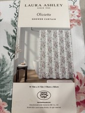 Laura Ashley Tenda Doccia Liner In PEVA - 100% PEVA, 72x72 Pollici, Bianco, Antiscivolo Con Magneti