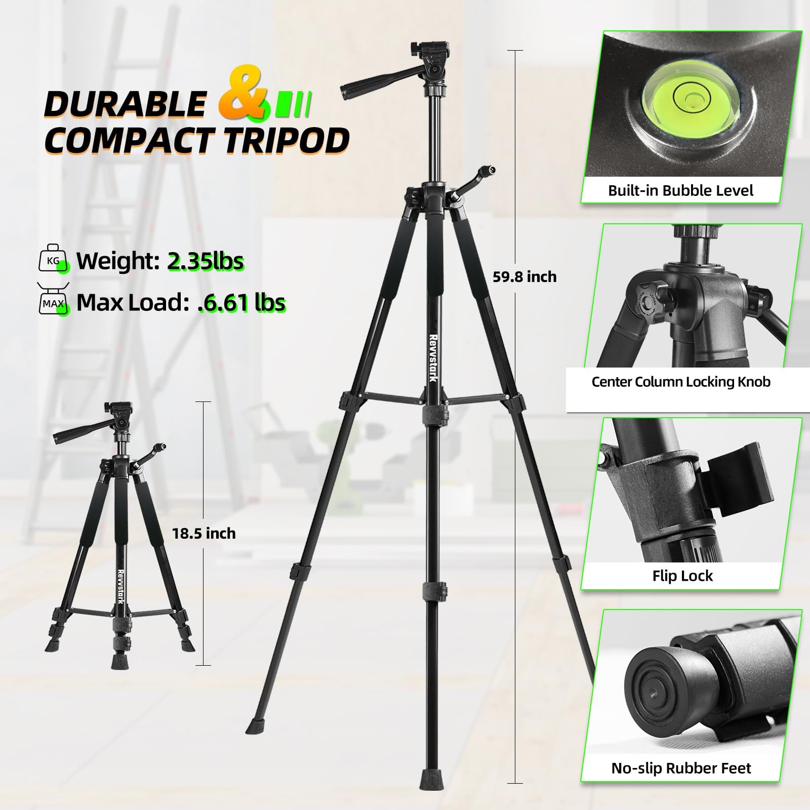 Laser Level with Tripod, 3x360° Cross Line Laser for Construction and Picture...