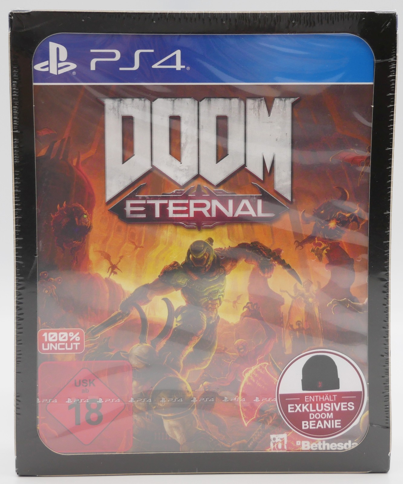 Doom Eternal + BEANIE | Playstation 4 PS4 | NEU eingeschweißt SEALED #2
