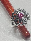 James Avery Spanish Lace Ring Lab-Created Pink Sapphire Sterling Silver Sz 6 — photo 8