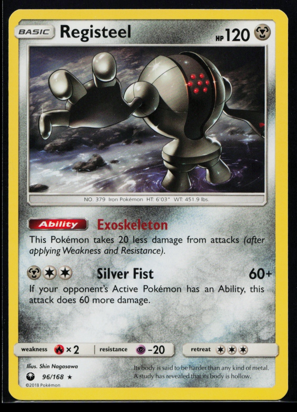 Registeel Rare SM - Celestial Storm 96/168 NM A2269