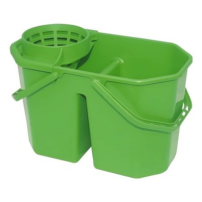 Eimer Bodenwischer Doppelte Wanne Ellisse Grün Wasser Sauber Schmutzig IPC 15Lt