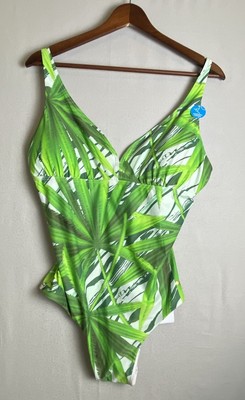 Arena Women s One-piece Tropical Size 1X U Back Swimsuit Removable Cups