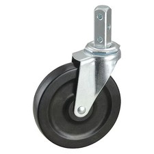 Swivel Stem Caster, Rubber, 5 In., 125 Lb.,  32J999