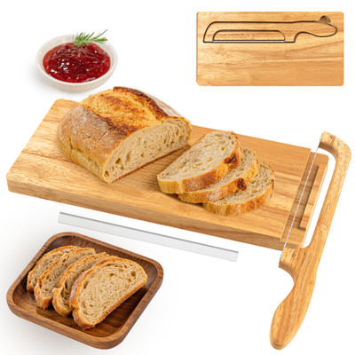 Bread Bow Knife and Board Set, Sourdough Bread Slicer and Bread Cutting Board