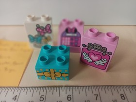 Lego Duplo 10844 Minnie Mouse Bow-tique 4 Printed Brick Parts Only