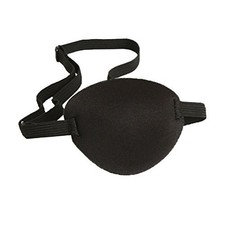 Black Adjustable Pirate Eye Patch for Adults  Kids - Soft Comfortable Costume