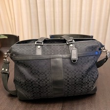 Coach Baby Diaper Bag Black Signature Changing Pad Tote F77156