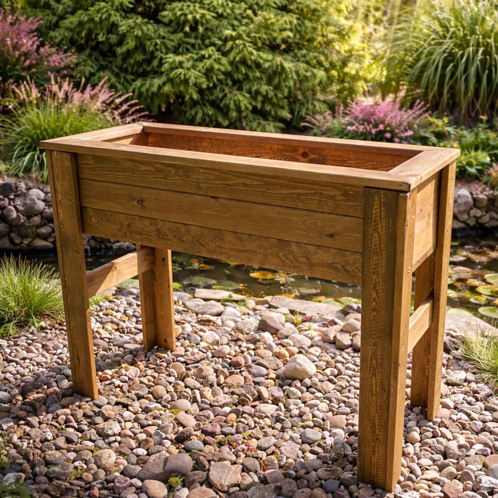 High Raised Planters On Legs Large Raised Vegetable Herb Box Garden Patio Trough