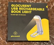 Glocusent USB Rechargeable Book Light Portable Clip-on LED NIB
