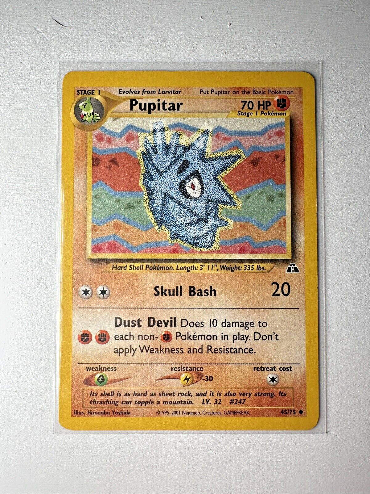 Pupitar 45/75 - Neo Discovery - Uncommon Pokémon Card Excellent Condition