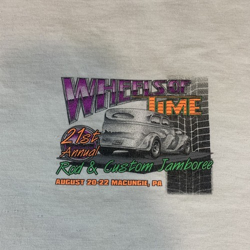 Vintage Wheels Of Time Macungie PA Car Hot Rod Show Shirt 1999 21st Annual XL - Picture 5 of 10