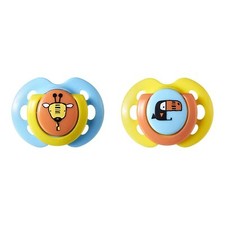 Tommee Tippee Fun Style Orthodontic Pacifier 2-Pack Size 0-6 Months