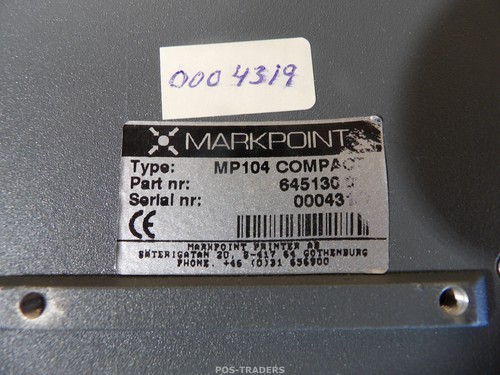 MARKPOINT Datamax MP104 Compact Thermal Barcode Label Printer LAN - BUTTON STUCK - Afbeelding 9 van 9