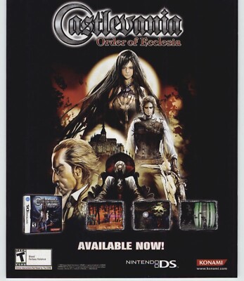 2008 Castlevania Order of Ecclesia Nintendo DS Print Ad/Poster