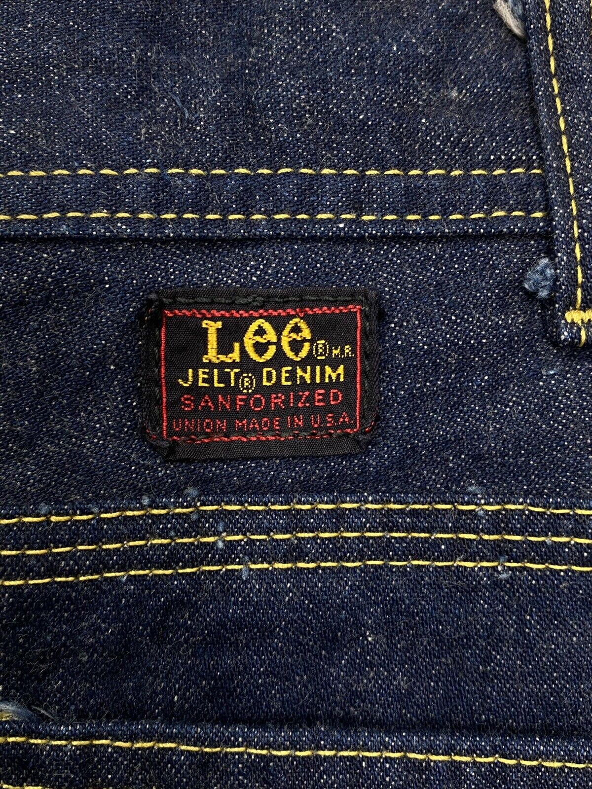 Vintage Lee 60s-70s 191Z Jelt Denim Carpenters SANFORIZED UNION MADE IN USA