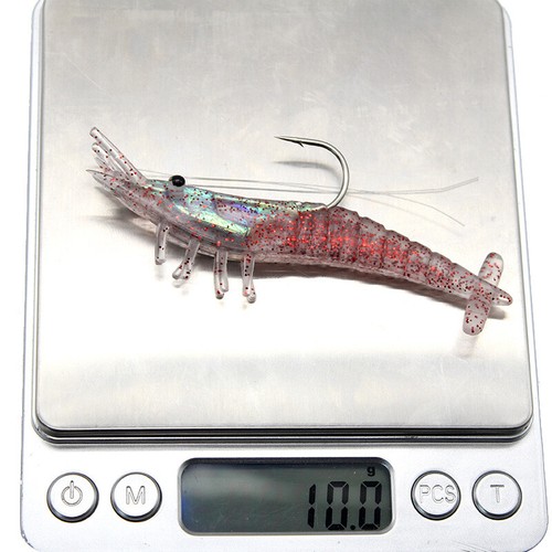 5PCS Shrimp Soft Lure 9cm 10g Weedless Swimbaits for Bass Trout Crappie Walleye - Picture 3 of 5