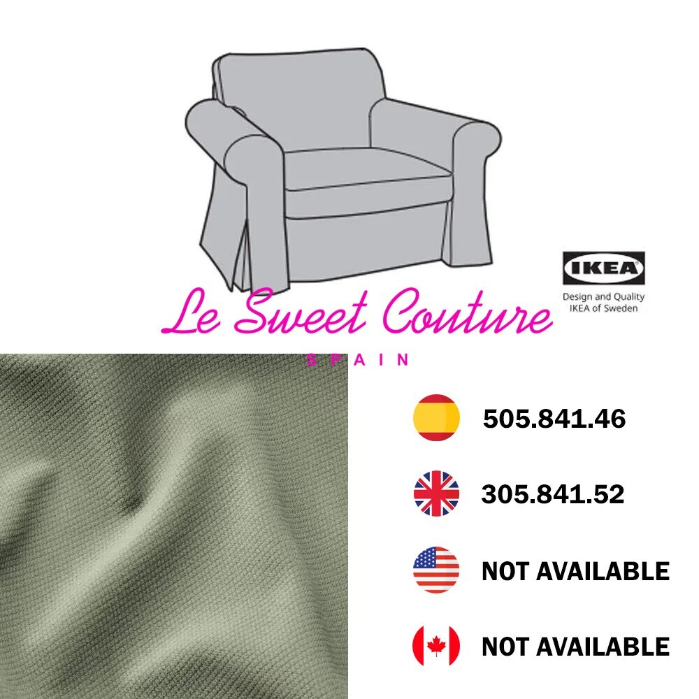 IKEA EKTORP Cover for armchair, Hakebo grey-green 505.841.46