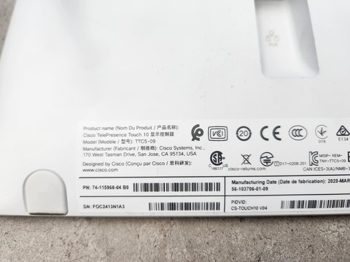 Cisco CS-CODEC-PRO+ V01 Webex Codec Pro mit CS-TOUCH10 + CS-KIT-S-UNIT + CTS-CAM- - Bild 9 von 18